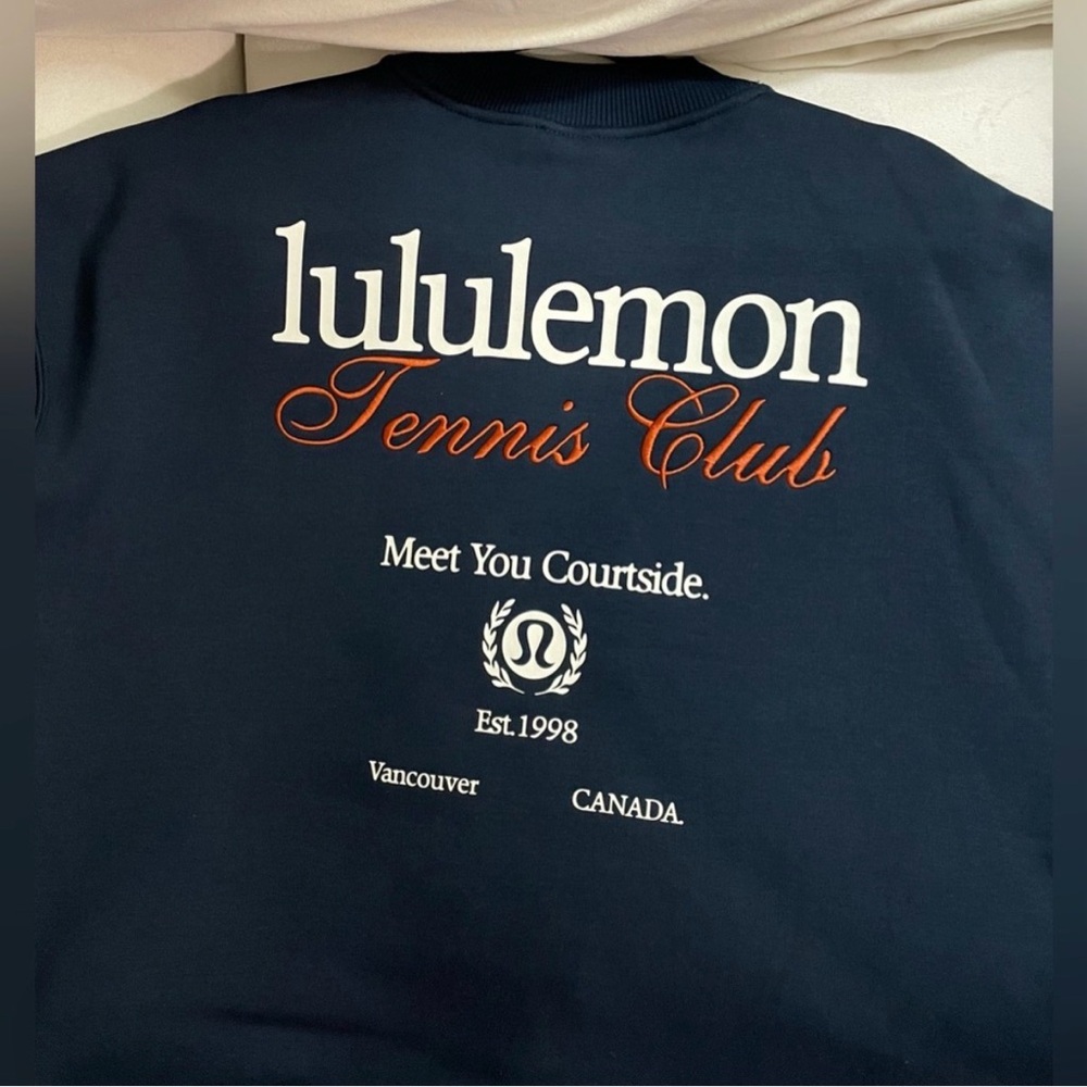 NWOT Lululemon Navy Tennis Club Sweatshirt - Picture 7 of 9